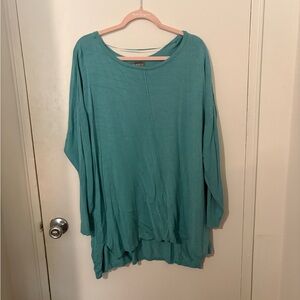 Style & Co Woman Teal Long Sleeve Tunic Top – Size 3X